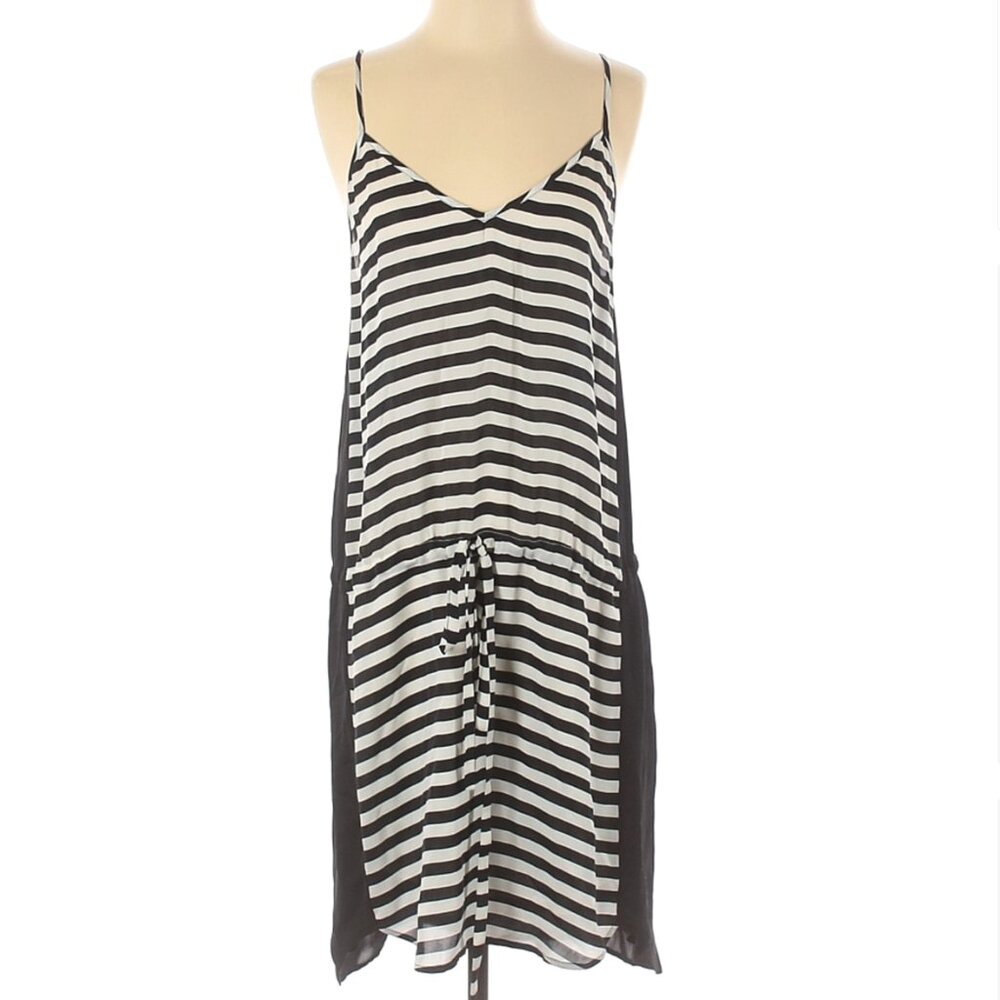Mason casual dress, black & white stripes, size 6